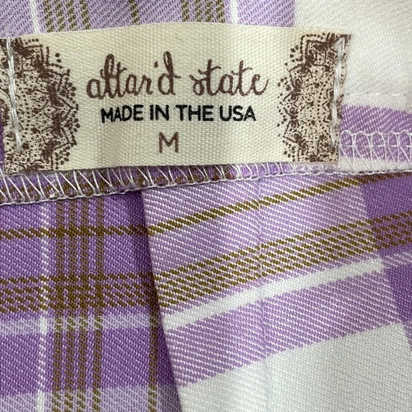 NWOT Altar’d State Plaid Mini Skort M - Picture 11 of 14